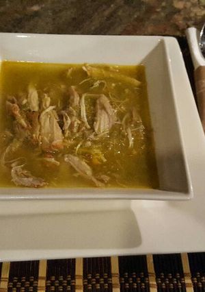 Una foto de Pavo en salsa verde