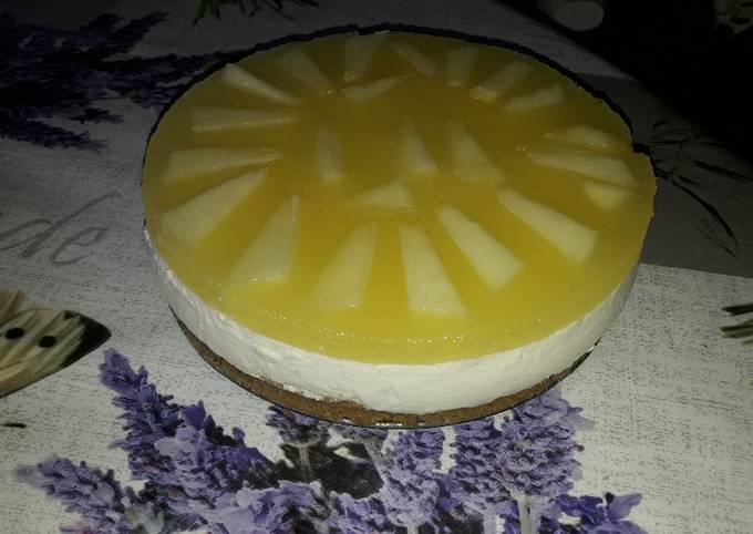 Foto principal de Tarta de queso y melón se puede hacer con la fruta qué más guste