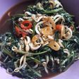 Tumis kangkung dan touge saus tiram