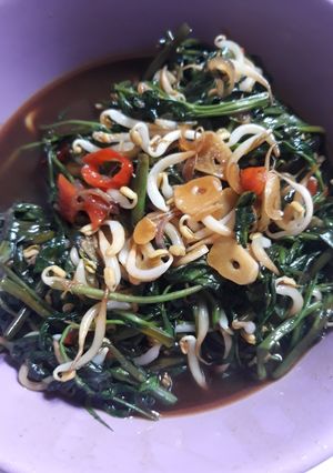 Foto resep Tumis kangkung dan touge saus tiram