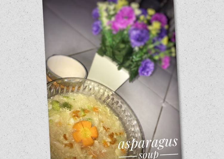 Resep Sup asparagus ((sayuran)) 🥦🥕 yang Menggugah Selera