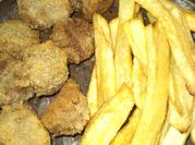 Una foto de nuggets de soja