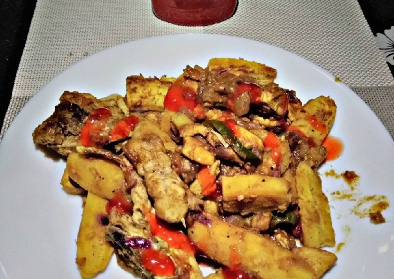 Onepot matoke and chicken#foodphotographychallenge