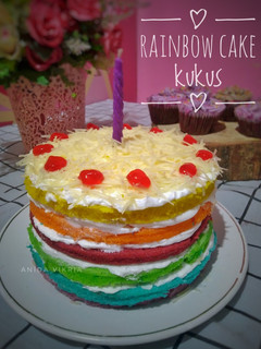 Foto resep Rainbow Cake Kukus