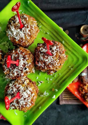 A picture of Crispy Mini  Soya Tikki Bites.
