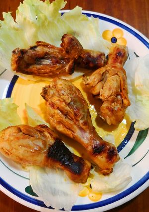 A picture of Ayam Bakar dg Sambal Padang🇮🇩 (Padang'sGrilledChicken w Sauce).