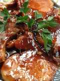 Chuletas de cerdo ahumadas con salsa de malta