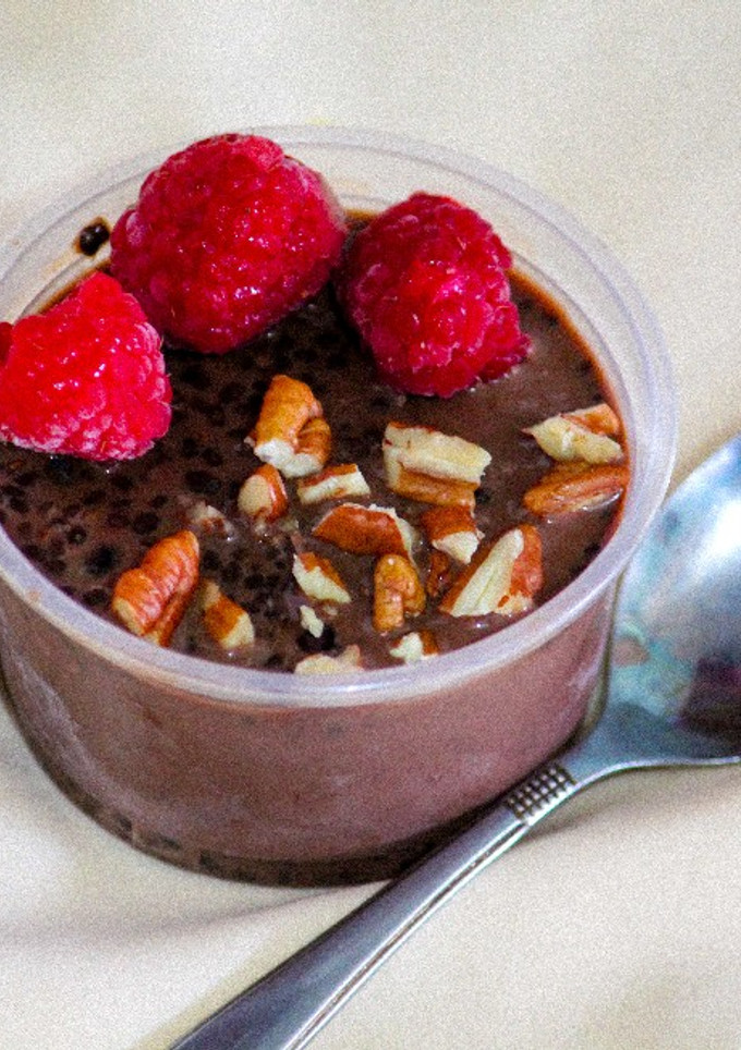 Una foto de Pudín de chocolate y chía