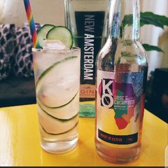 A picture of Rose, cucumber gin fizz.