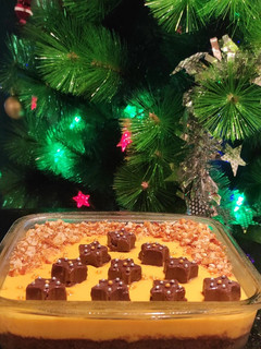 A picture of Cookies custard pudding.
