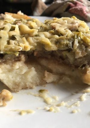 Una foto de Pastel de repollitos de Bruselas