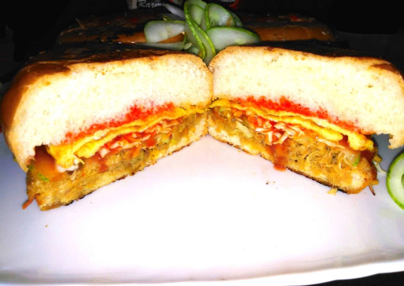 Chicken shami burger