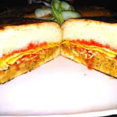 A picture of Chicken shami burger.