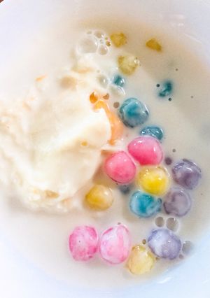 รูปของ บัวลอยไข่หวานสีพาสเทล #มือใหม่หัดทำ