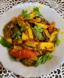 Quick Baingan Aloo Subji/Brinjal Potato Curry
