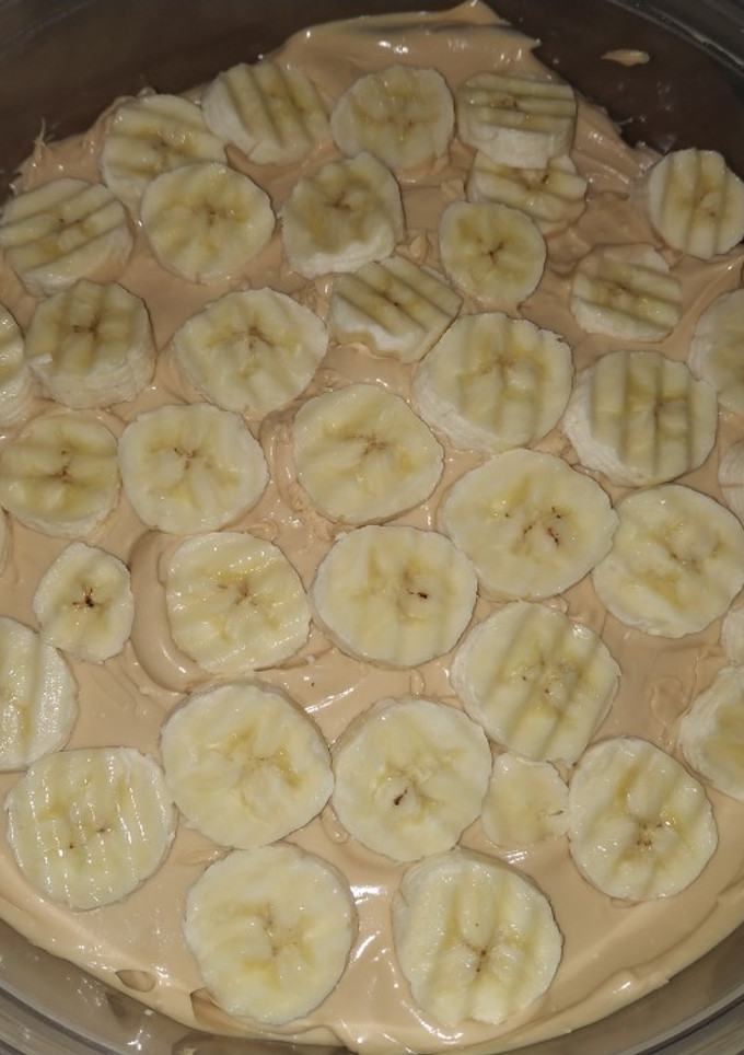 Una foto de Tarta de dulce de leche y plátano (Sencilla sin calor)