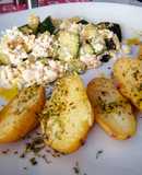 Revuelto de zucchini y requesón con patatas gourmet