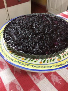 Una foto de Kuchen de moras con pastelera sin azúcar