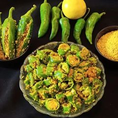 A picture of Instant Green Chilli Pickle.