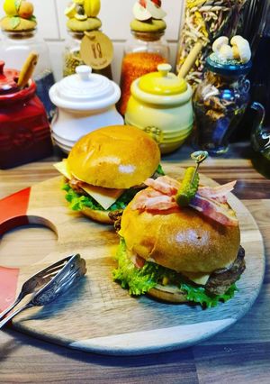 O poză a rețetei Hamburger cu pui crocant ❤🤗🥓🍔🍗.