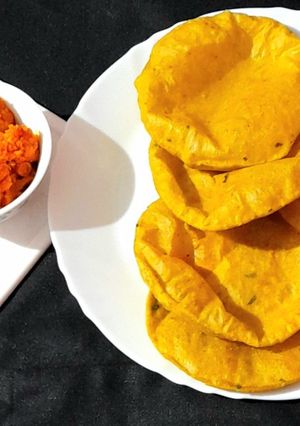 A picture of Green Peas Poori.