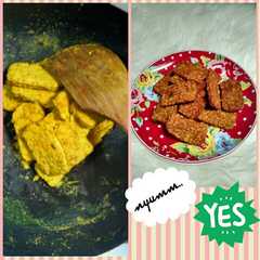 รูปของ Goreng tempe ungkep pake bumbu racik ayam goreng