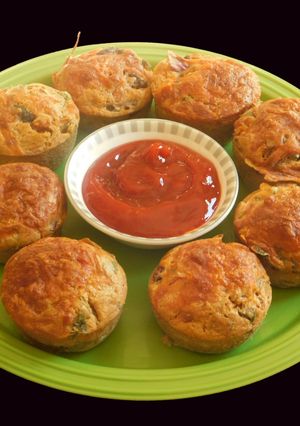 A picture of THE BEST VEGAN FRITTATAS! gluten free, baked snack.