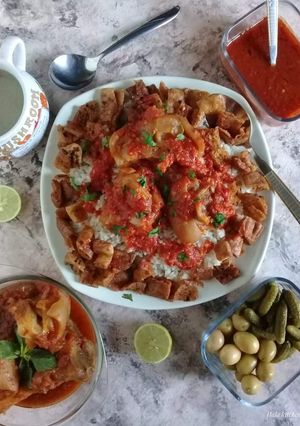 صورة لوصفة فتة الكوارع