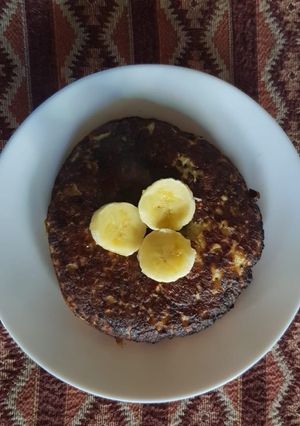 Una foto de Panqueque de banana & avena