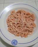 Spaghetti en salsa de jitomate