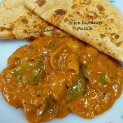 A picture of Onion Capsicum Masala.