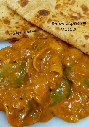 A picture of Onion Capsicum Masala.