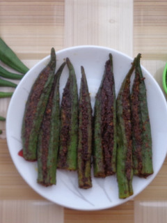 A picture of Stuffed bhindi recipe.
