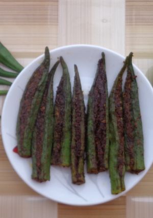 A picture of Stuffed bhindi recipe.
