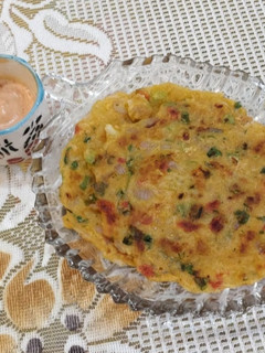 A picture of Aloo Chilla 😋.