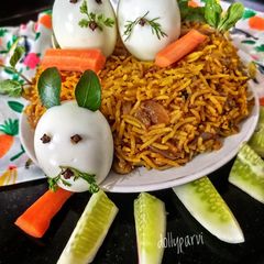 A picture of Humpty Dumpty Egg Pulao.