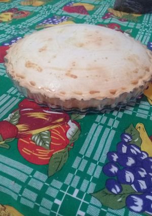 Una foto de Tarta de acelga con arroz al ajo
