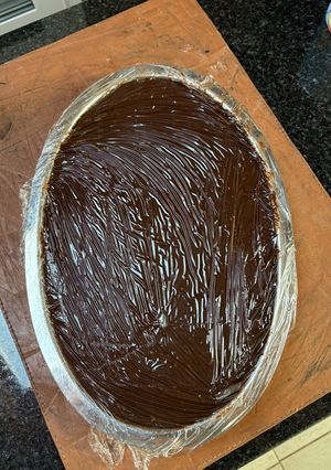 Una foto de Ganache de choco amargo y dulce de leche🥰