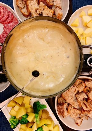 A picture of Cheese fondue.