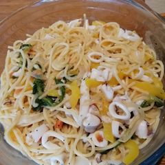 A picture of Squid Spaghetti.