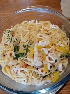 A picture of Squid Spaghetti.