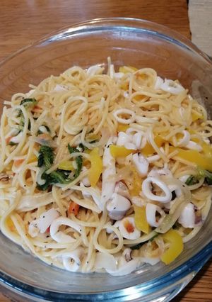 A picture of Squid Spaghetti.