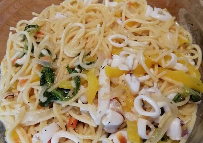 Easiest Way to Make Creative Squid Spaghetti for Vegetarian Food