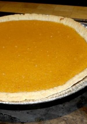A picture of Sandy's Sweet Potato Pie.