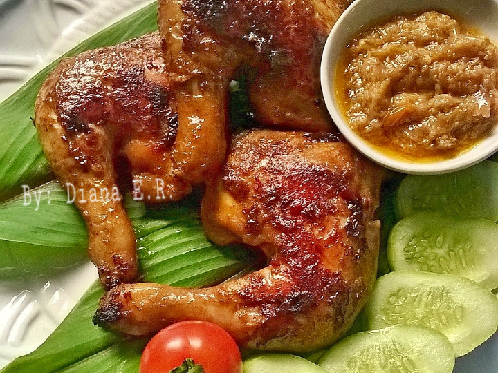 Resep Ayam Bakar/Panggang Bumbu Kecap (Pedas Manis) Teflon Sederhana Dan Enak