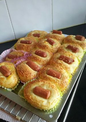 Foto resep Roti sosis isian keju mozzarella