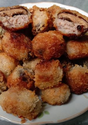Hình của món Nấm hương nhồi thịt chiên xù.