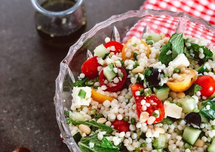 How to Make Yummy Mediterranean Pearl Couscous Salad#Authormarathon