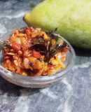 Andhra style raw mango pachadi