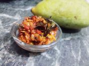 A picture of raw mango pachadi
